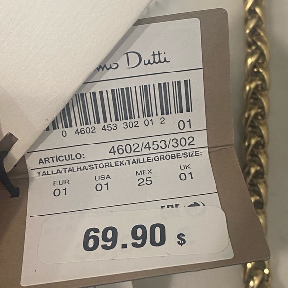 NWT Massimo Dutti 16k gold plated brass Necklace - Picture 4 of 4